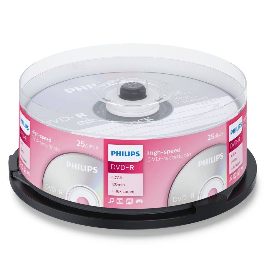1x25 Philips DVD-R 4,7GB 16x SP-0