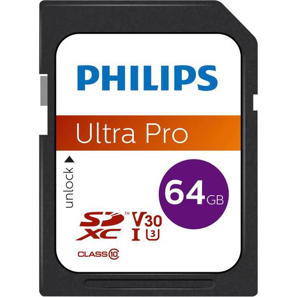 Philips SDXC-kaart - 64 GB Klasse 10 UHS-I U3 V30 A1