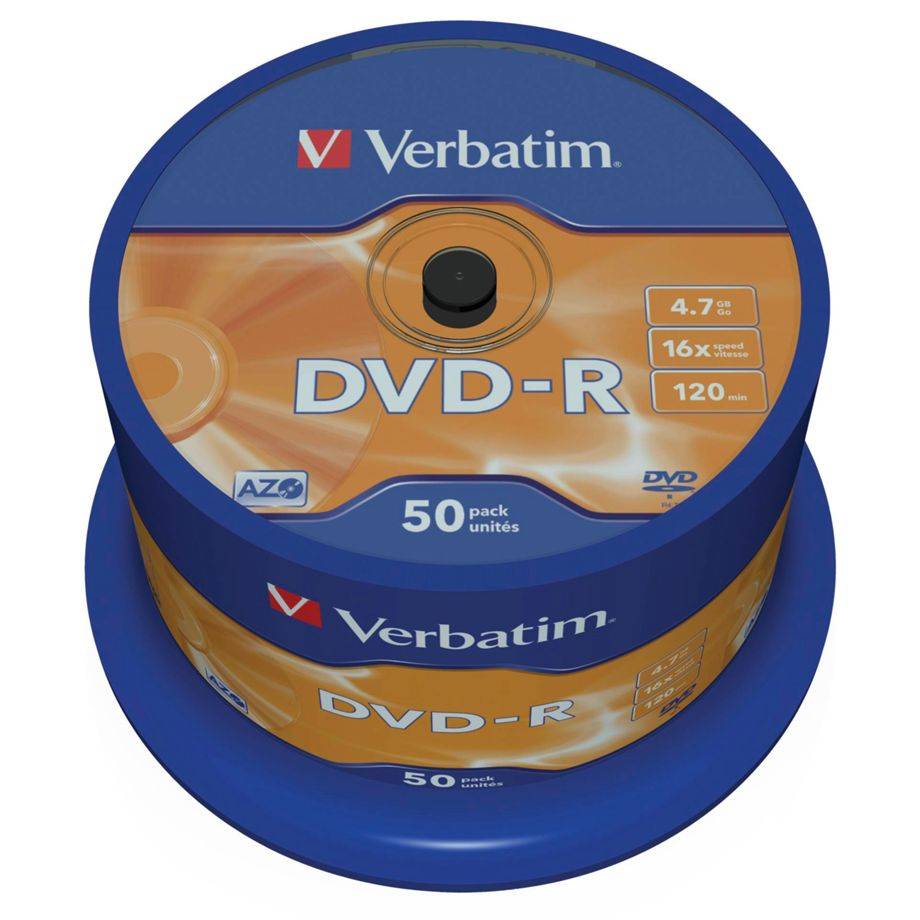 Verbatim DVD-R discs op spindel - 16-speed - 4,7 GB / 50 stuks-0