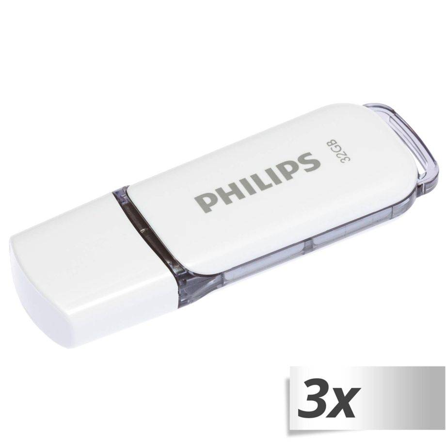 Philips USB 2.0 3-pack - 32GB Snow Edition Schaduwgrijs-0