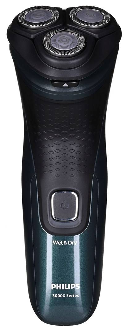 Philips X3052/00 herenscheerapparaat met roterende trimmer, zwart en groen.-3