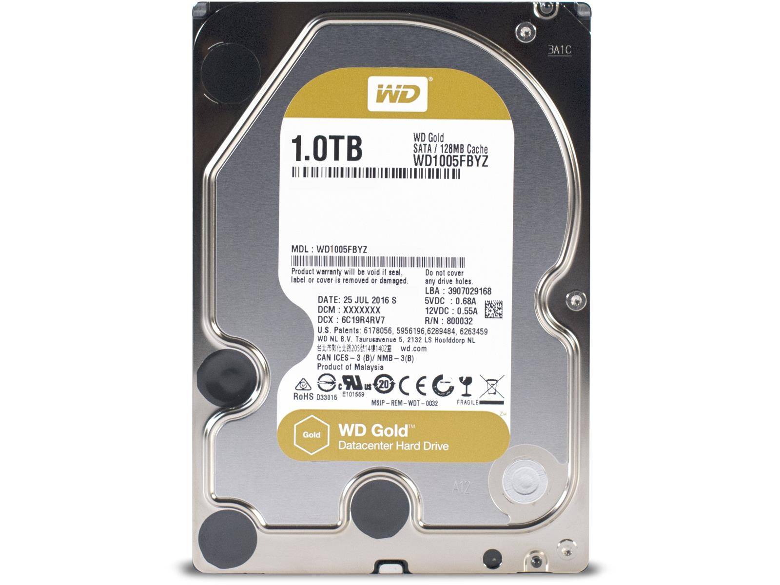 Western Digital Gold™ 1 TB Harde schijf (3.5 inch) SATA III WD1005FBYZ Bulk-2