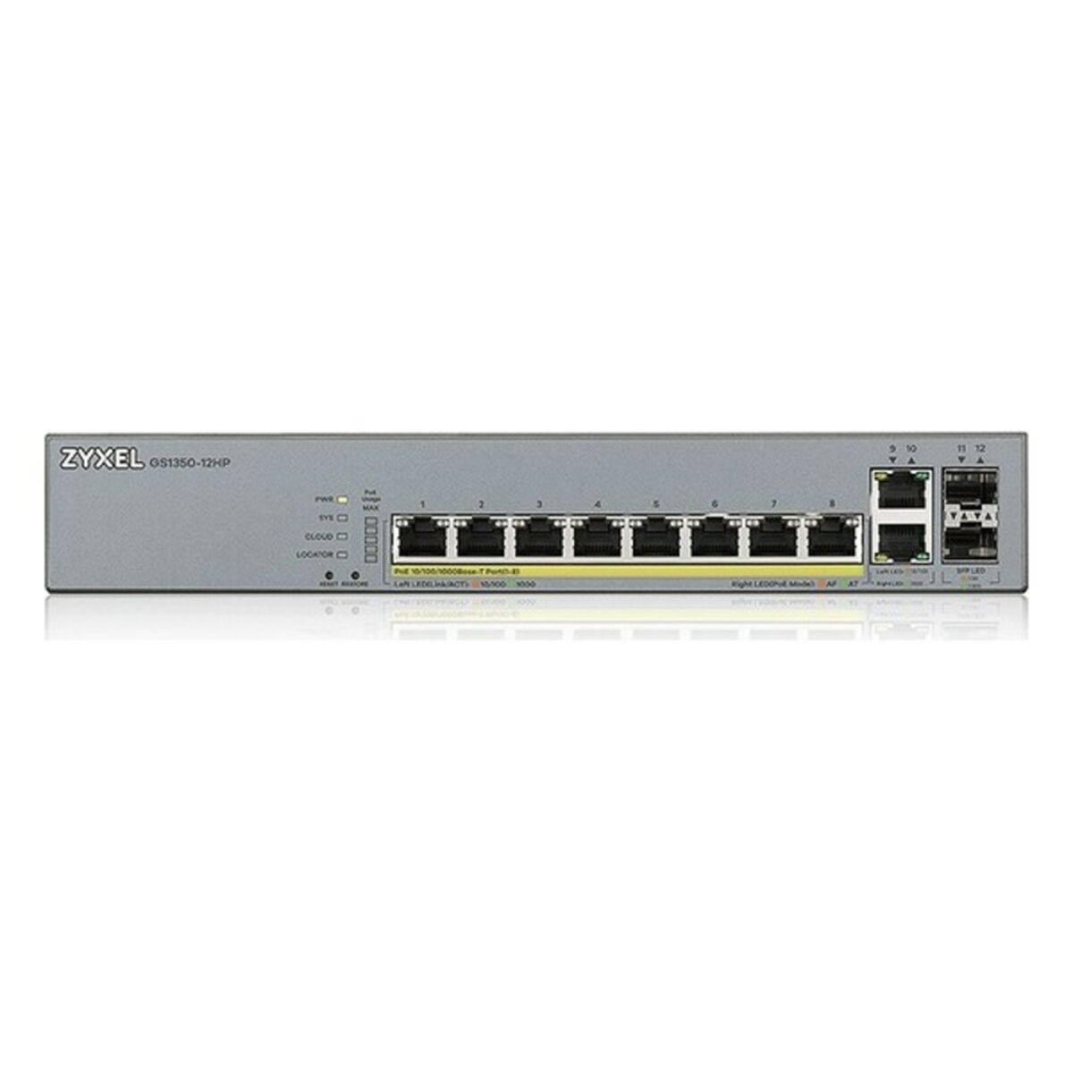 Zyxel GS1350-12HP - Smart Switch - 8 x 10/100/1000 (PoE+) + 2 x 10/100/1000 (Uplink) + 2 x Gigabit SFP (Uplink) - Deskto-3