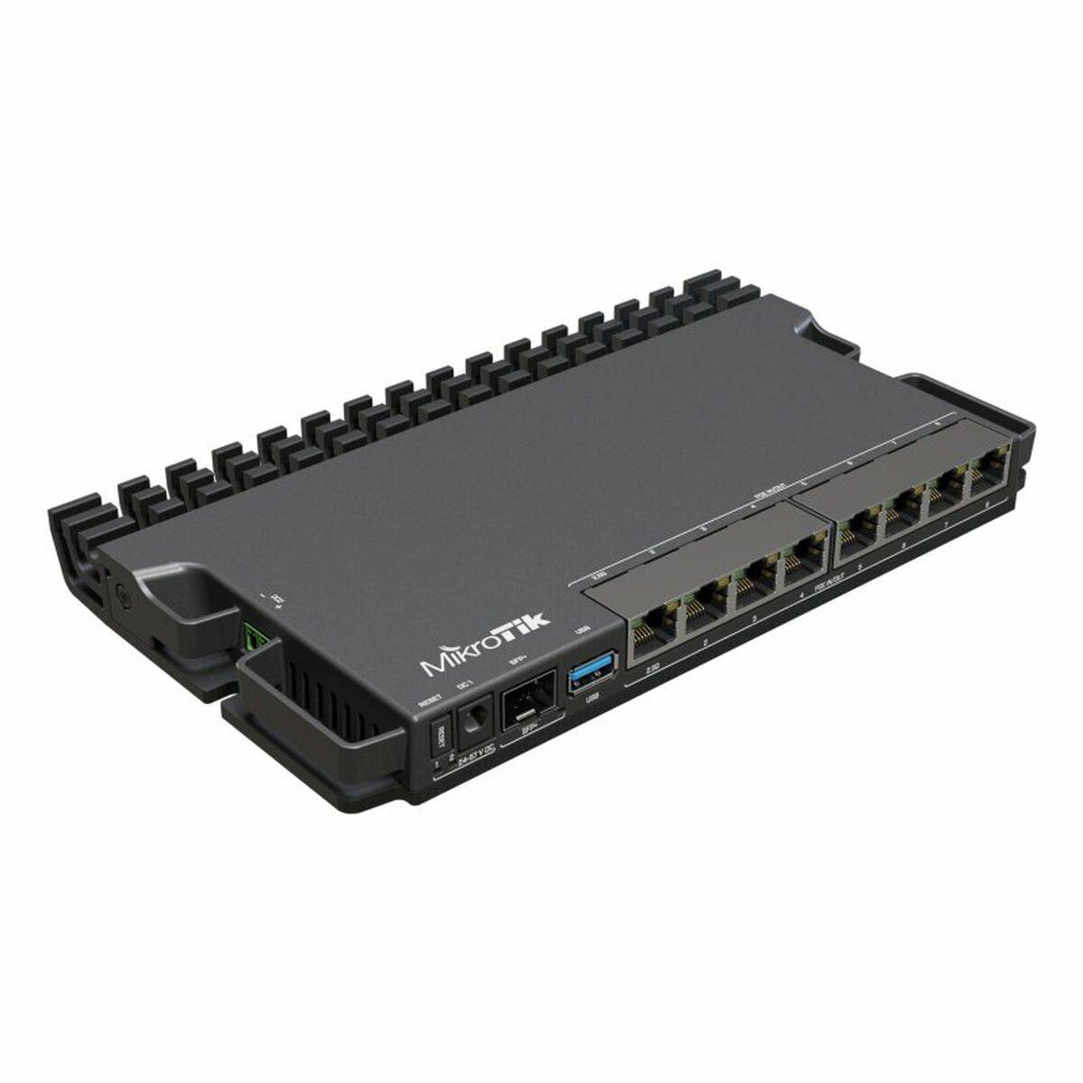 MikroTik Een nieuwe versie van een populaire heavy-duty RB5009-router met PoE-in en PoE-out op alle armen. Ideaal voor k-0
