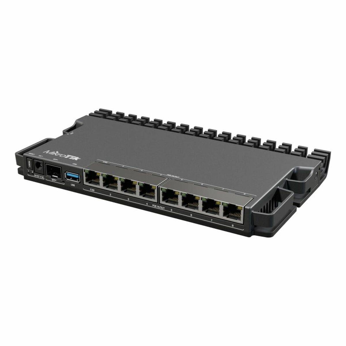 MikroTik Een nieuwe versie van een populaire heavy-duty RB5009-router met PoE-in en PoE-out op alle armen. Ideaal voor k-1