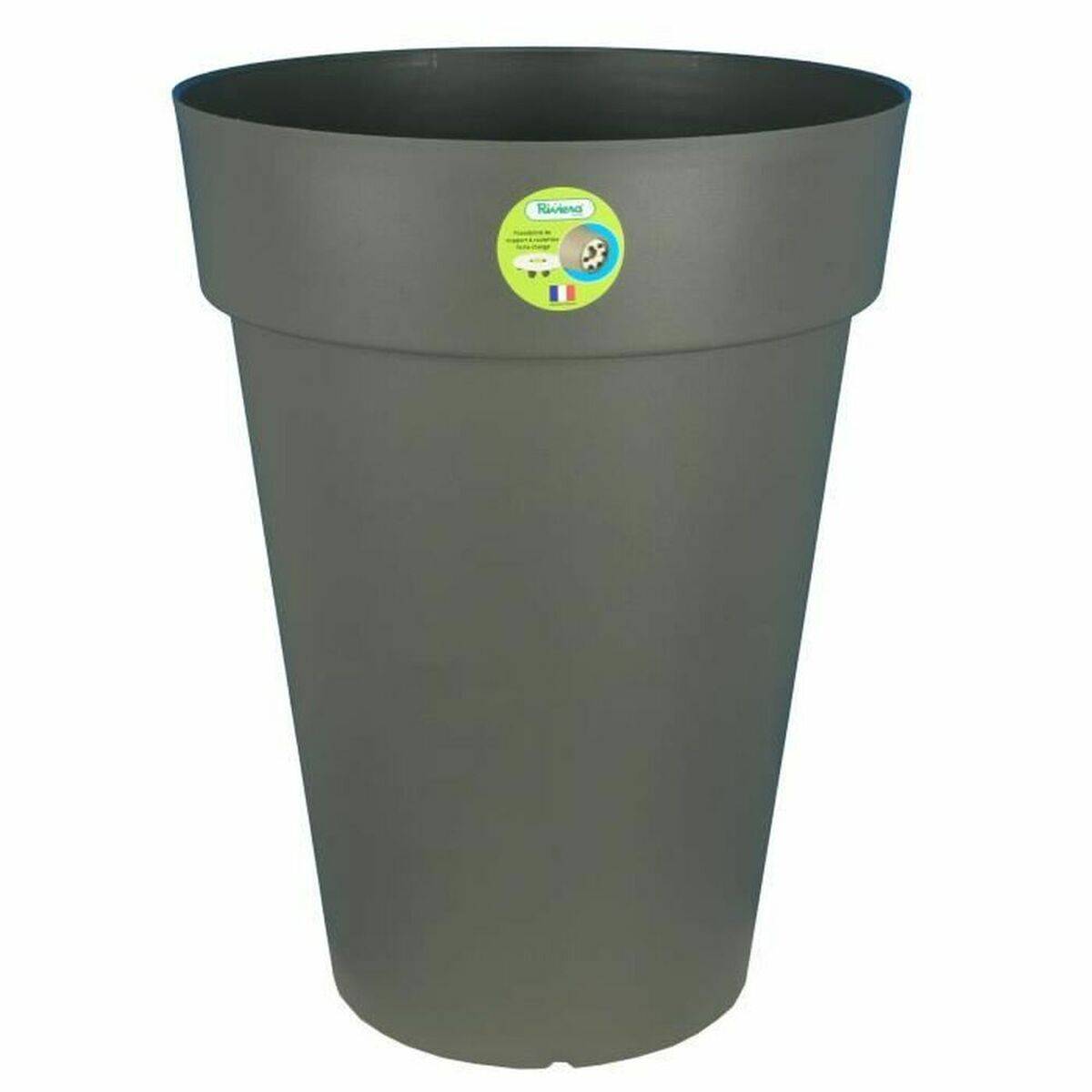 RIVIERA Bloempot - Soleilla Rond - Ø 50 x 66 cm - Glitterig Grijs-0