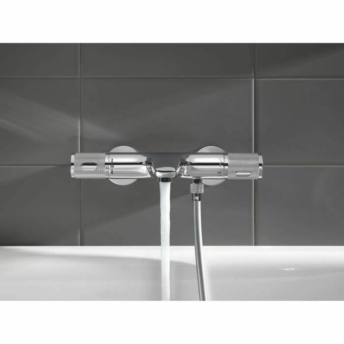 GROHE Precision Feel Thermostatische Douchemengkraan - Wandmontage - Chroom - Temperatuurindicator-4