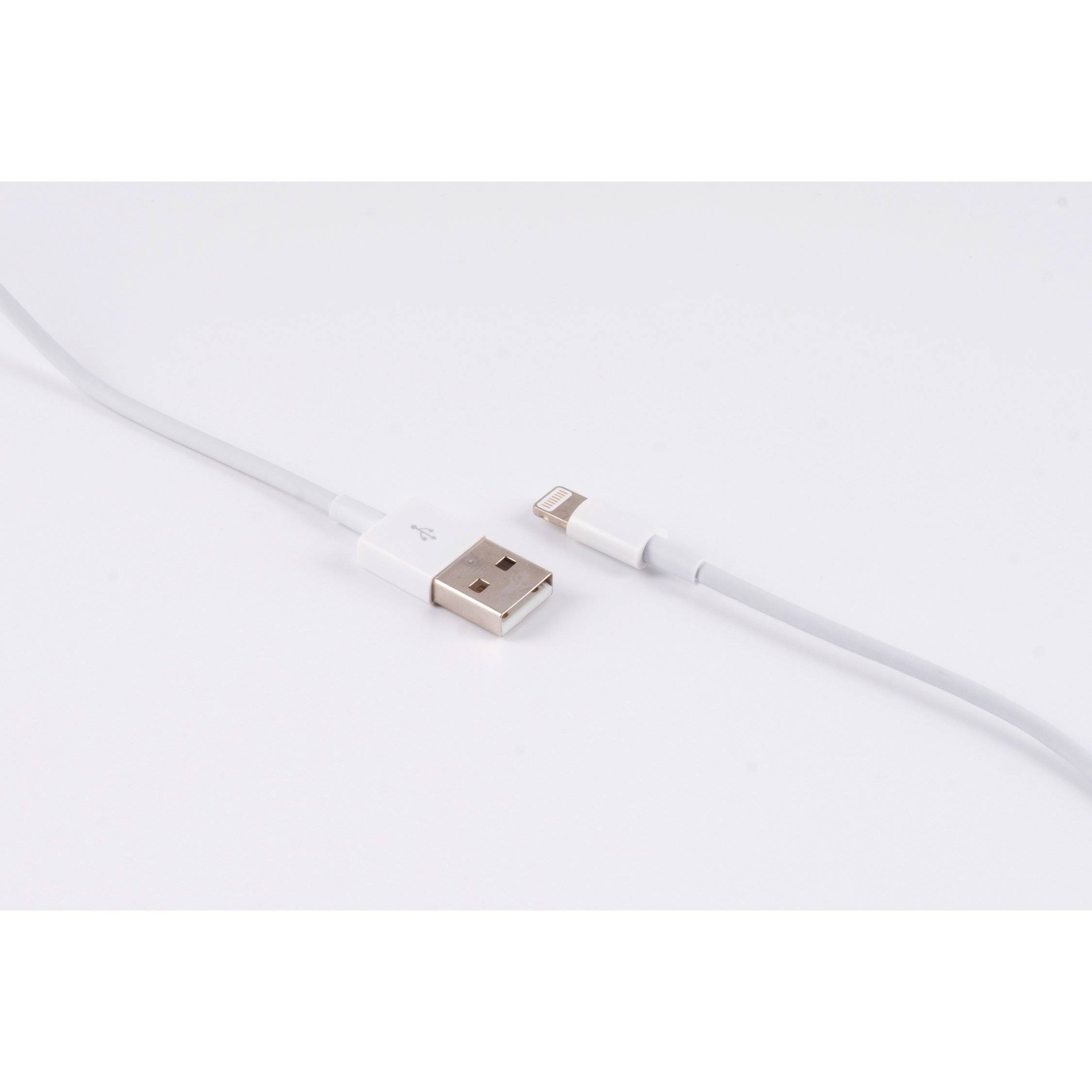 ShiverPeaks BASIC-S--USB Lade-Sync Kabel USB A Stecker auf 8-Pin Stecker 2.0 weiss 5.0m - Kabel - Digitaal/Data-1