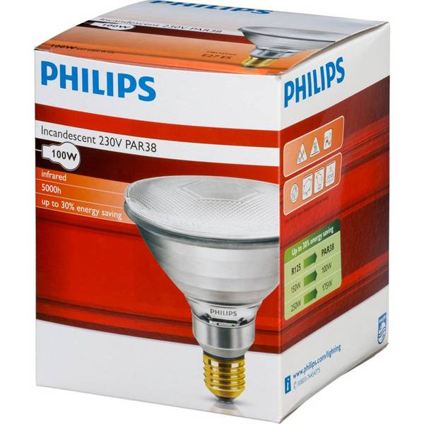Philips infraroodlamp PAR38 IR 100W E27 230V CL