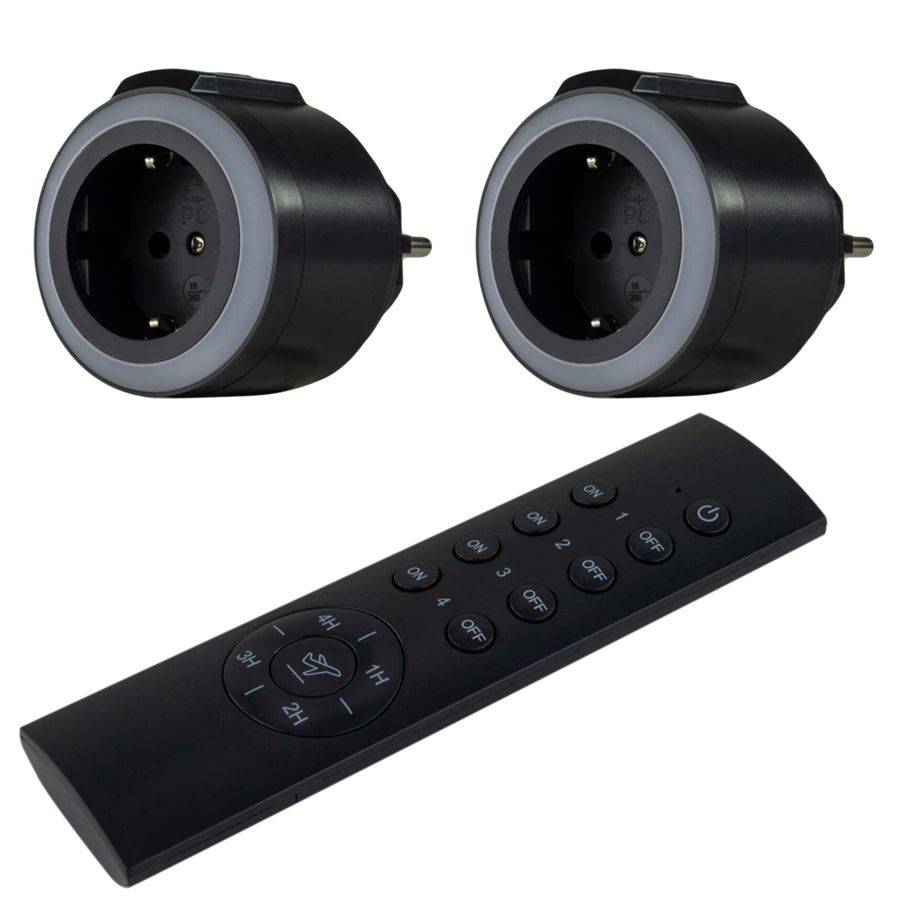 REV draadloze-schakelaar-set 2+1 COMFORT antraciet -0085520503-0