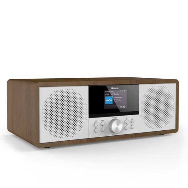 Denver MIR-270DW Internetradio met CD-speler Internet, DAB+, VHF (FM) AUX, Bluetooth, CD, USB, WiFi, Internetradio  Hout