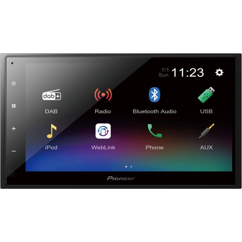 Pioneer DMH-A340DAB Autoradio dubbel DIN Aansluiting voor stuurbediening, Aansluiting voor achteruitrijcamera, Bluetooth-3