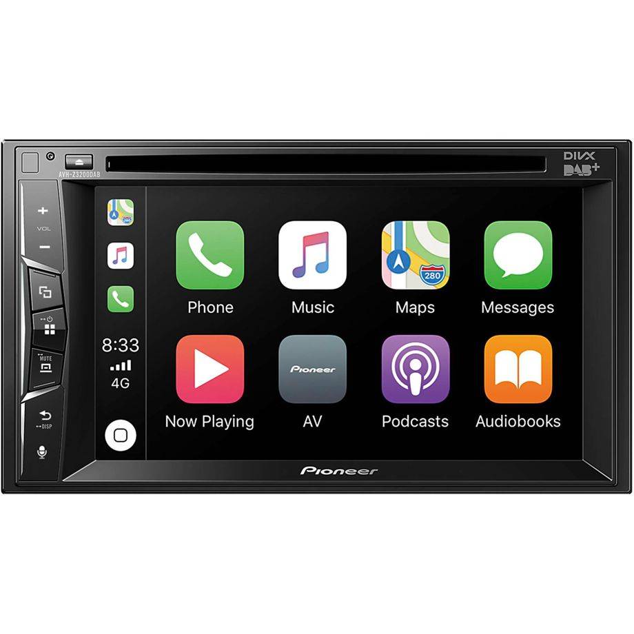 Pioneer AVH-Z3200DAB Autoradio met scherm dubbel DIN DAB+ tuner, Bluetooth handsfree, Aansluiting voor achteruitrijcamer-0