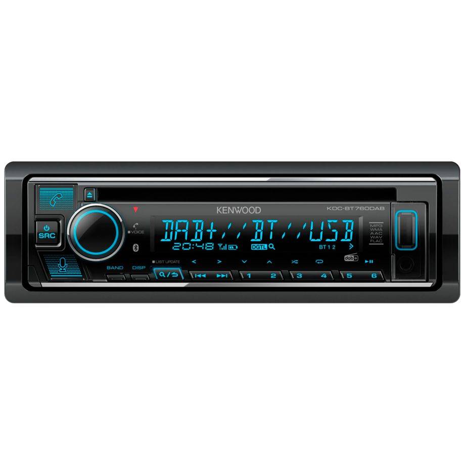 Kenwood KDC-BT760DAB Autoradio enkel DIN DAB+ tuner, Bluetooth handsfree, Aansluiting voor stuurbediening-1