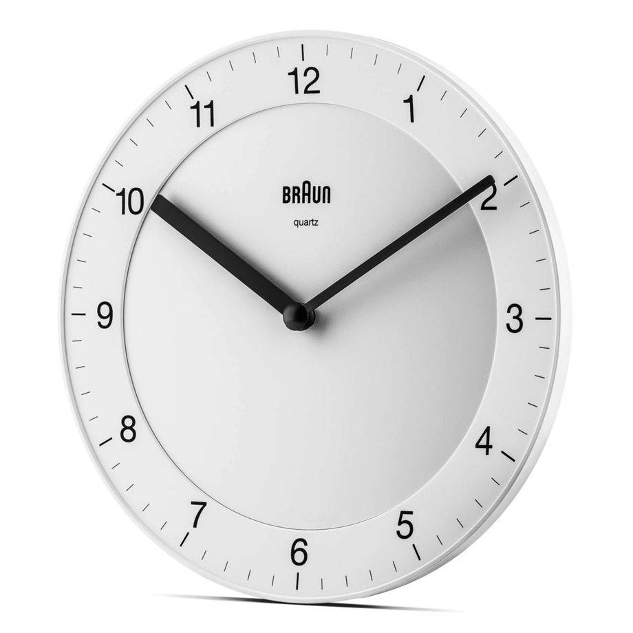 Braun BC 06 W kwarts wandklok analoog wit-2