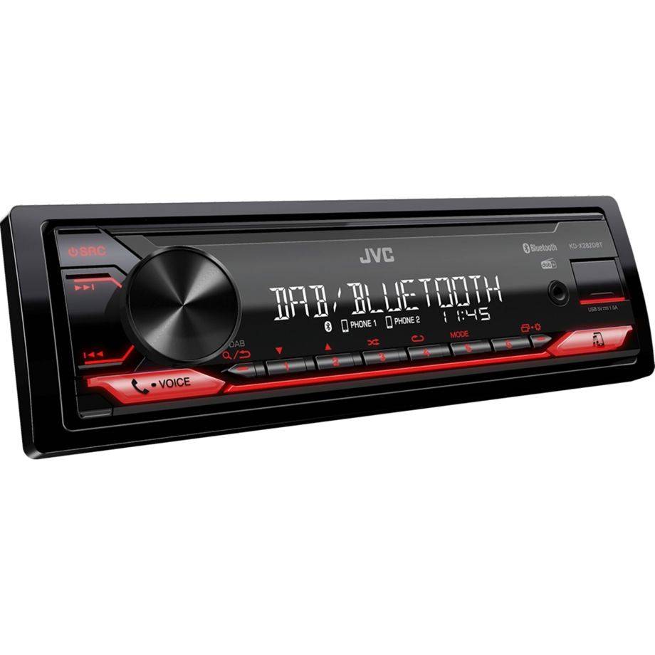 JVC KD-X282DBT Autoradio - Rood - inclusief DAB antenne-1