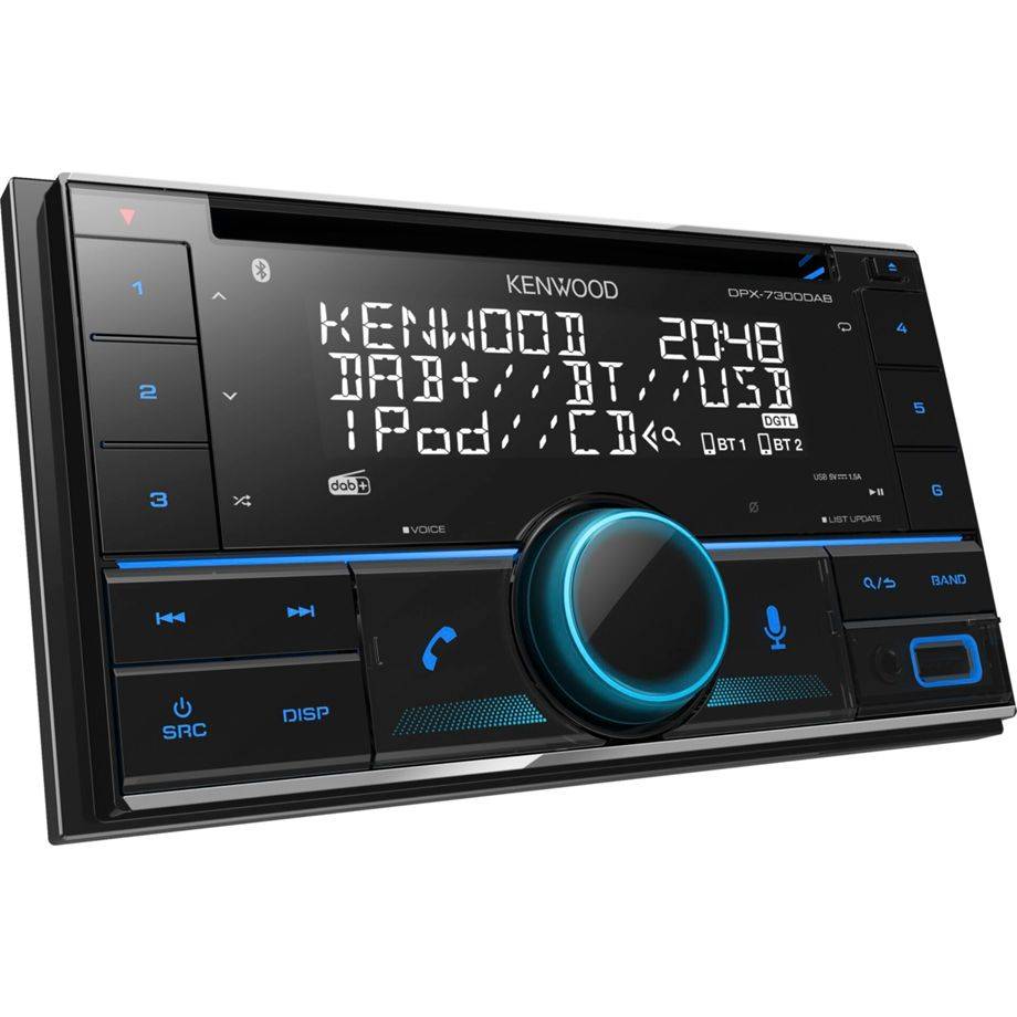 Kenwood DPX-7300DAB Autoradio dubbel DIN Aansluiting voor stuurbediening, DAB+ tuner-1