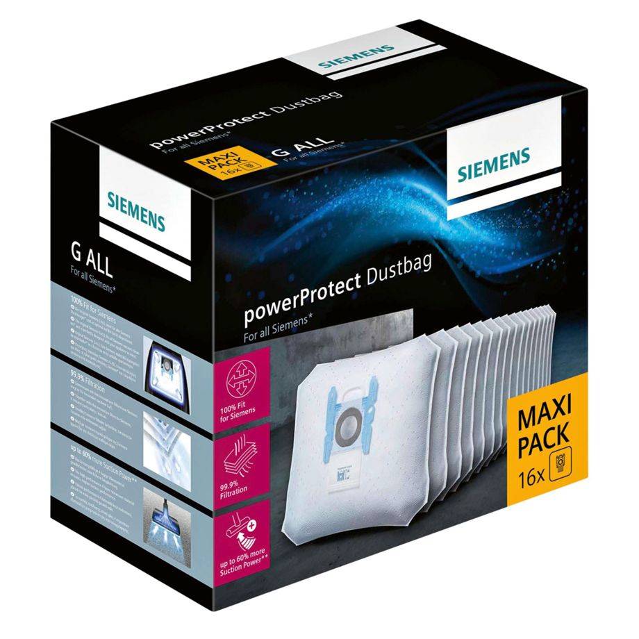 Siemens Power Protect Stofzak, 16 stuks Stofzuigerzak-0