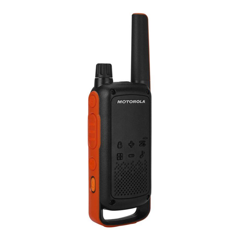 Motorola T82 Twin Pack portofoon met 16 kanalen, zwart en oranje.-1