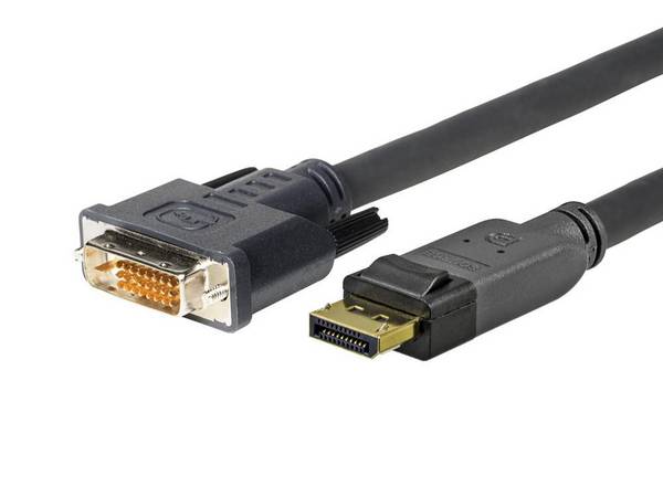 Vivolink Pro Displayport - DVI-D, FHD, 1,5 m, zwart