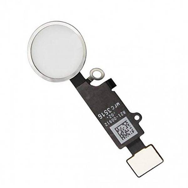 CoreParts homeknop-assemblage (alleen de homeknop, zonder Touch ID-functie) - Wit met zilveren ring voor iPhone 7G 4,7"
