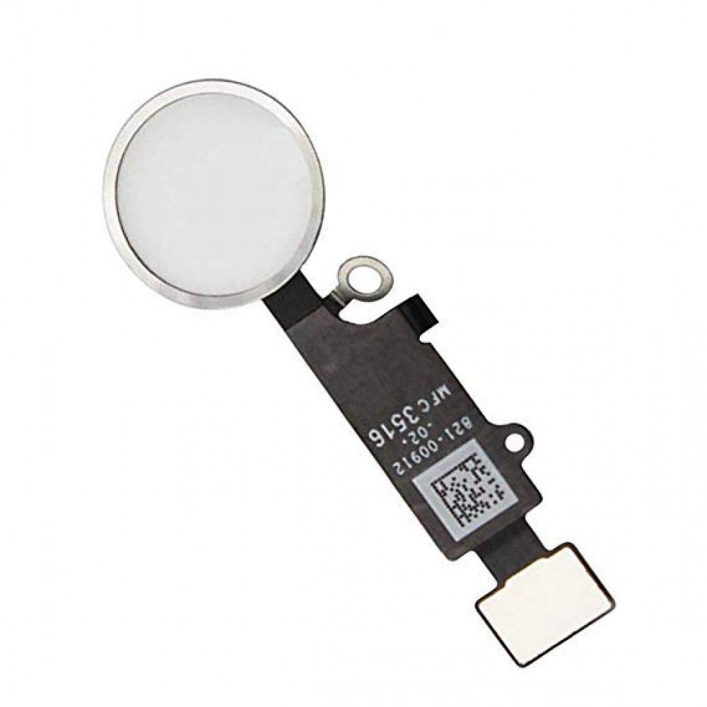 CoreParts homeknop-assemblage (alleen de homeknop, zonder Touch ID-functie) - Wit met zilveren ring voor iPhone 7G 4,7"-0