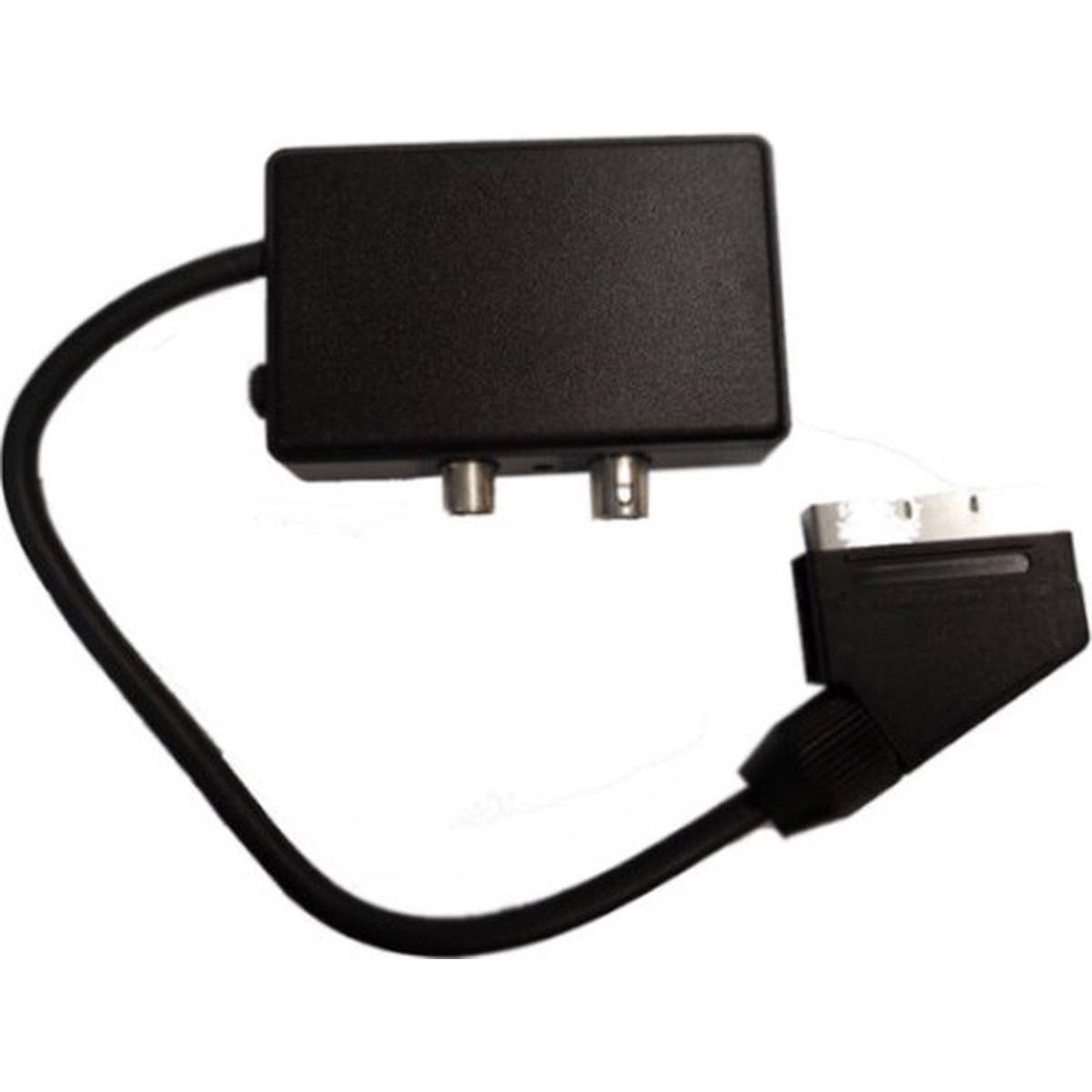 SCART naar RF Modulator  SCART naar Coax Adapter  Voor Oudere TVs  Audio & Video Conversie  Zwart-0