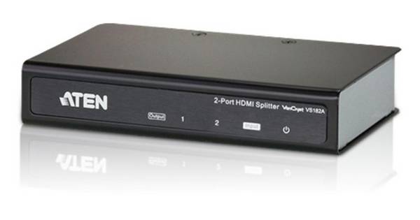 ATEN VS182A-AT-G 2-poorts HDMI-splitter 3840 x 2160 pixels zwart