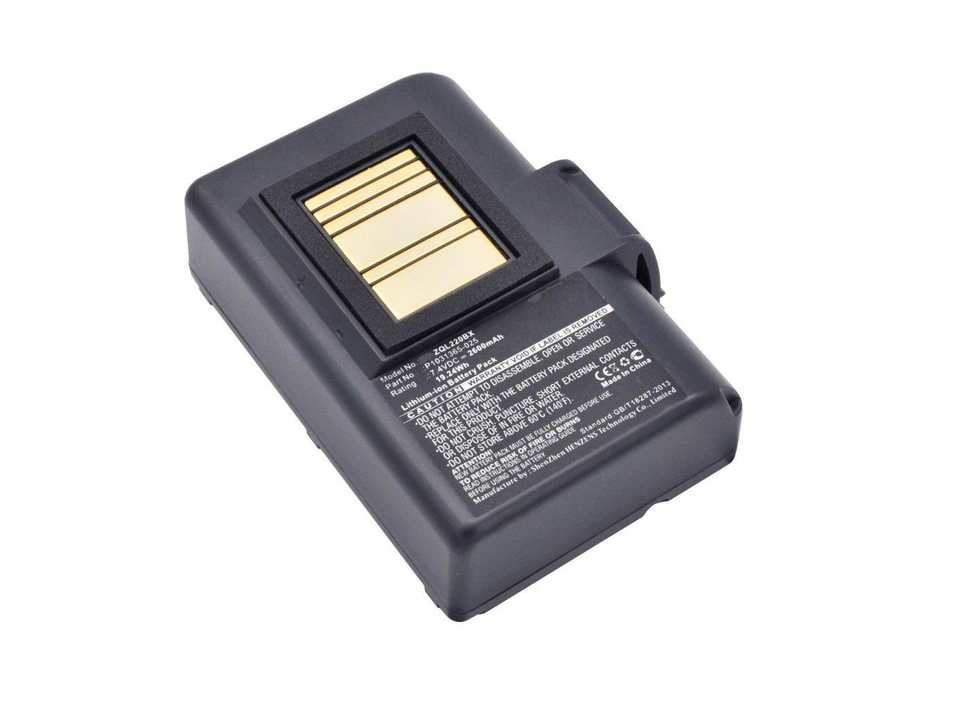 CoreParts-accu voor Zebra-printers 19,24 Wh Li-ion 7,4 V 2600 mAh zwart, QLN220, QLN320, ZQ500, ZQ510, ZQ520-0