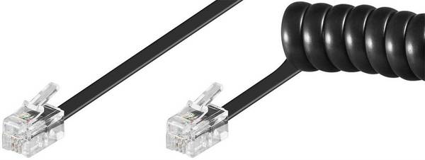 MicroConnect RJ10-RJ10, 2m, M/M, Zwart