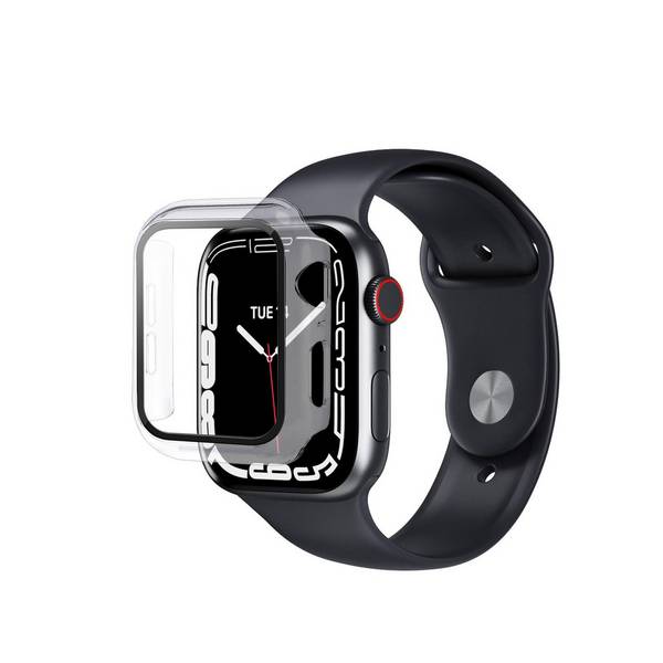 eSTUFF Titan Shield Full Body Screen Protector voor Apple Watch Series 7/8 41 mm - Helder
