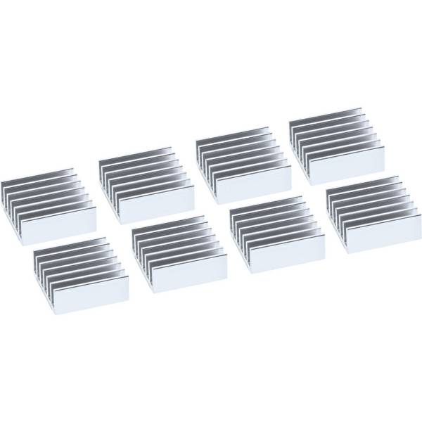 InLine® Pak van 8 IC-koelers, zelfklevende koelribben