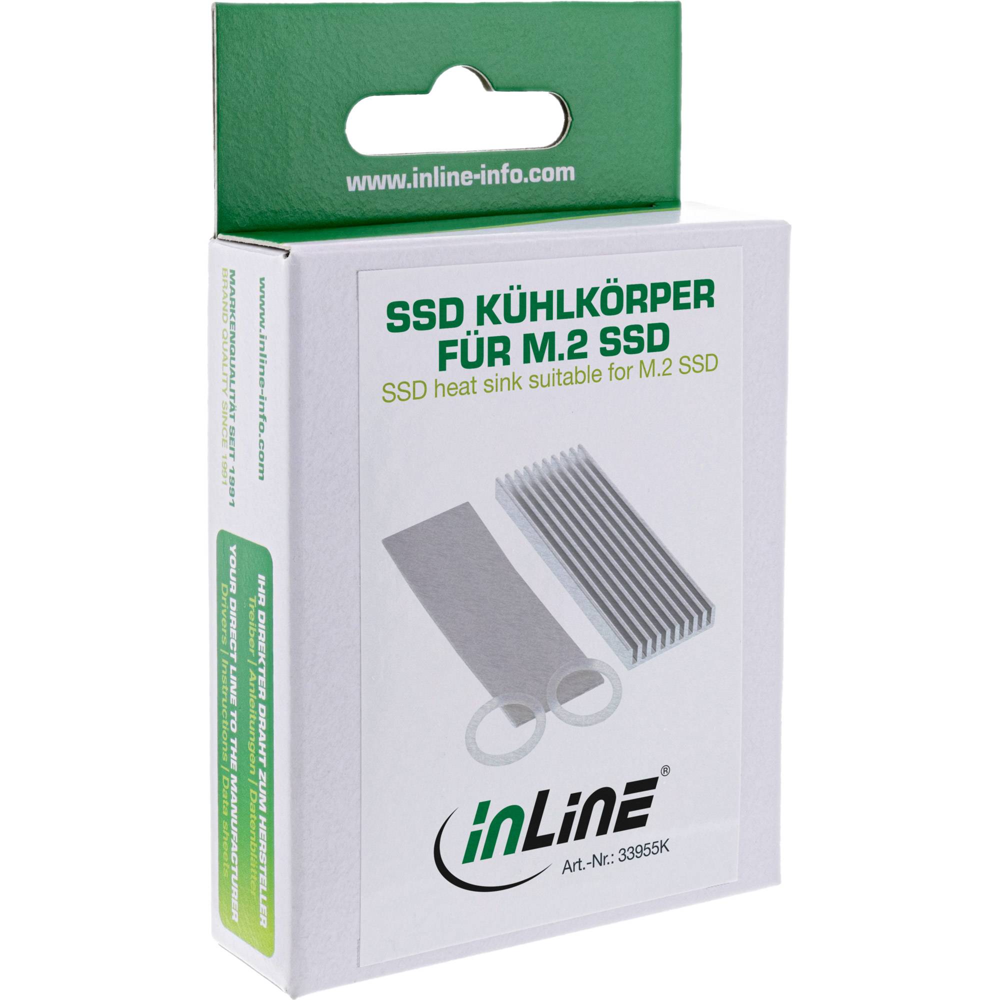 InLine® M.2 SSD Koellichaam, Passief, Met Koelribben, Zilver-0