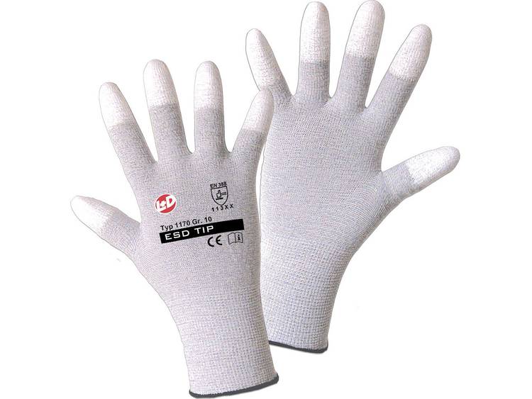 Worky 1170 ESD fijn gebreide handschoenen Nylon-koolstofvezel met PU-coating Maat 7