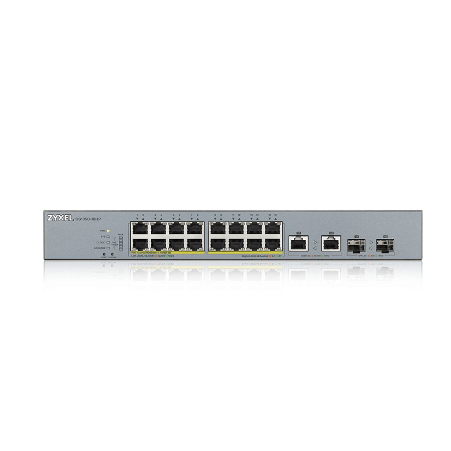 Zyxel Switch 18x GE GS1350-18HP PoE lange afstand 250W beheerd-0