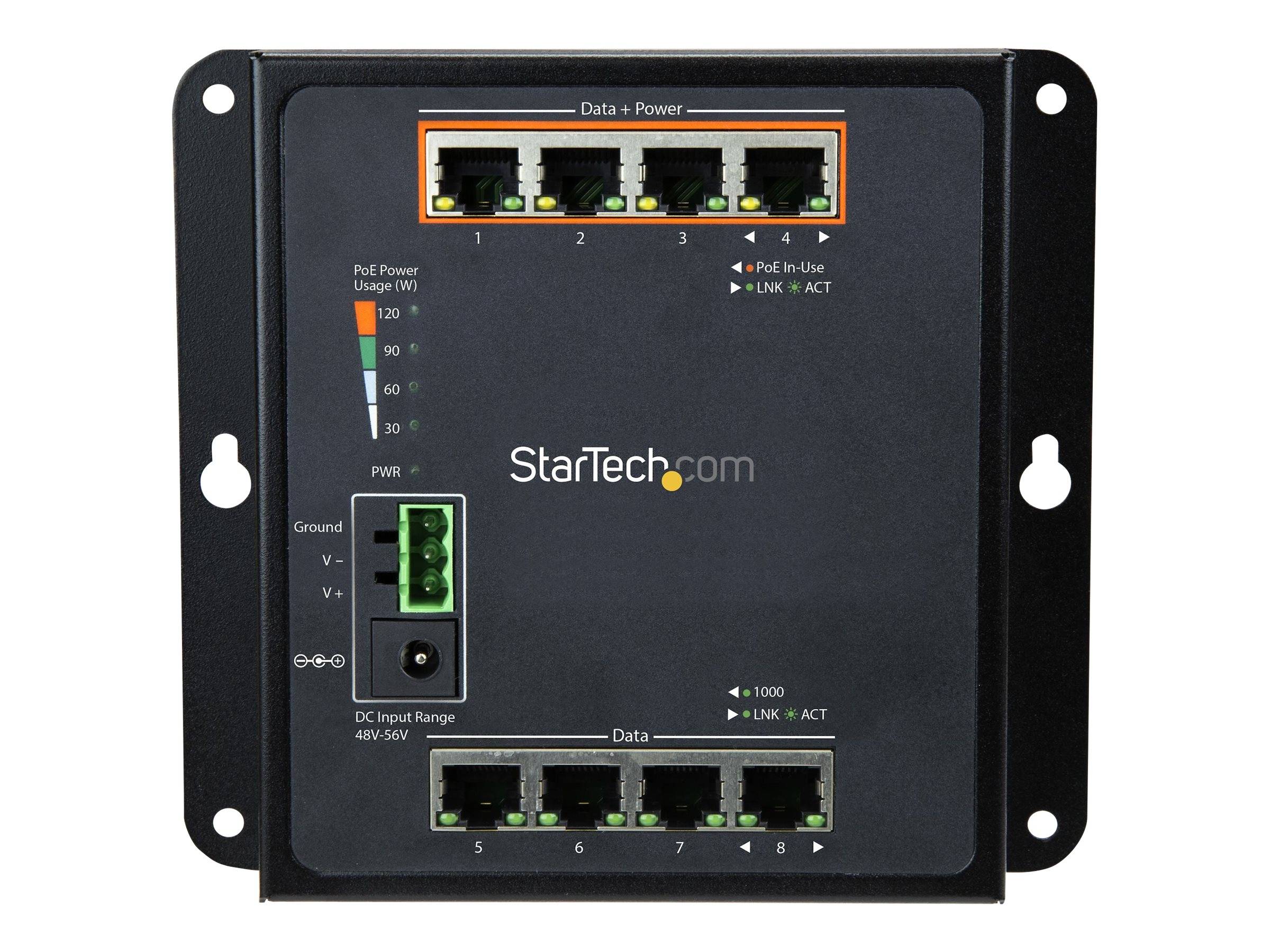 StarTech.com 8-Poorts Beheerde Gigabit Ethernet Switch met 4 PoE+ Poorten 8-Port-2