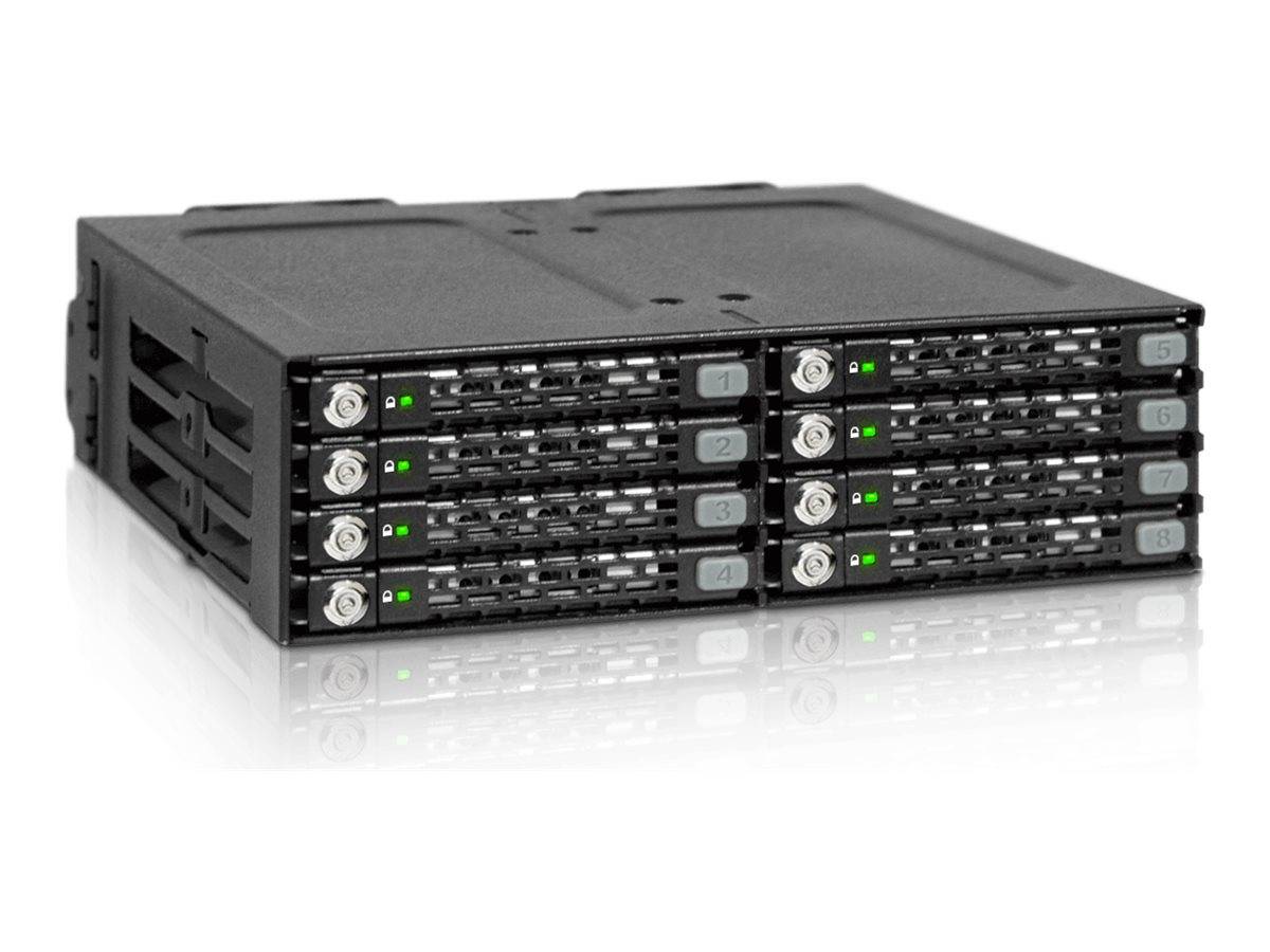 Backplane IcyDock 8x6,3cm SATAI-III in 1x5,25" sleutelsloten-1