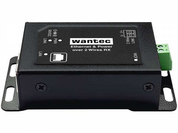 Wantec 2wIP E Adapter PoE schroefklemmen switchzijde/zender-1
