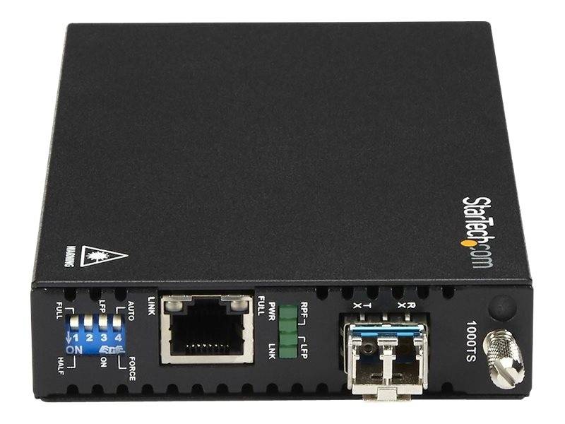 StarTech.com Gigabit Ethernet koper naar glasvezel media converter - SM LC - 10 km - 2 Poort(en) - 1 x Netwerk (RJ-45) --4