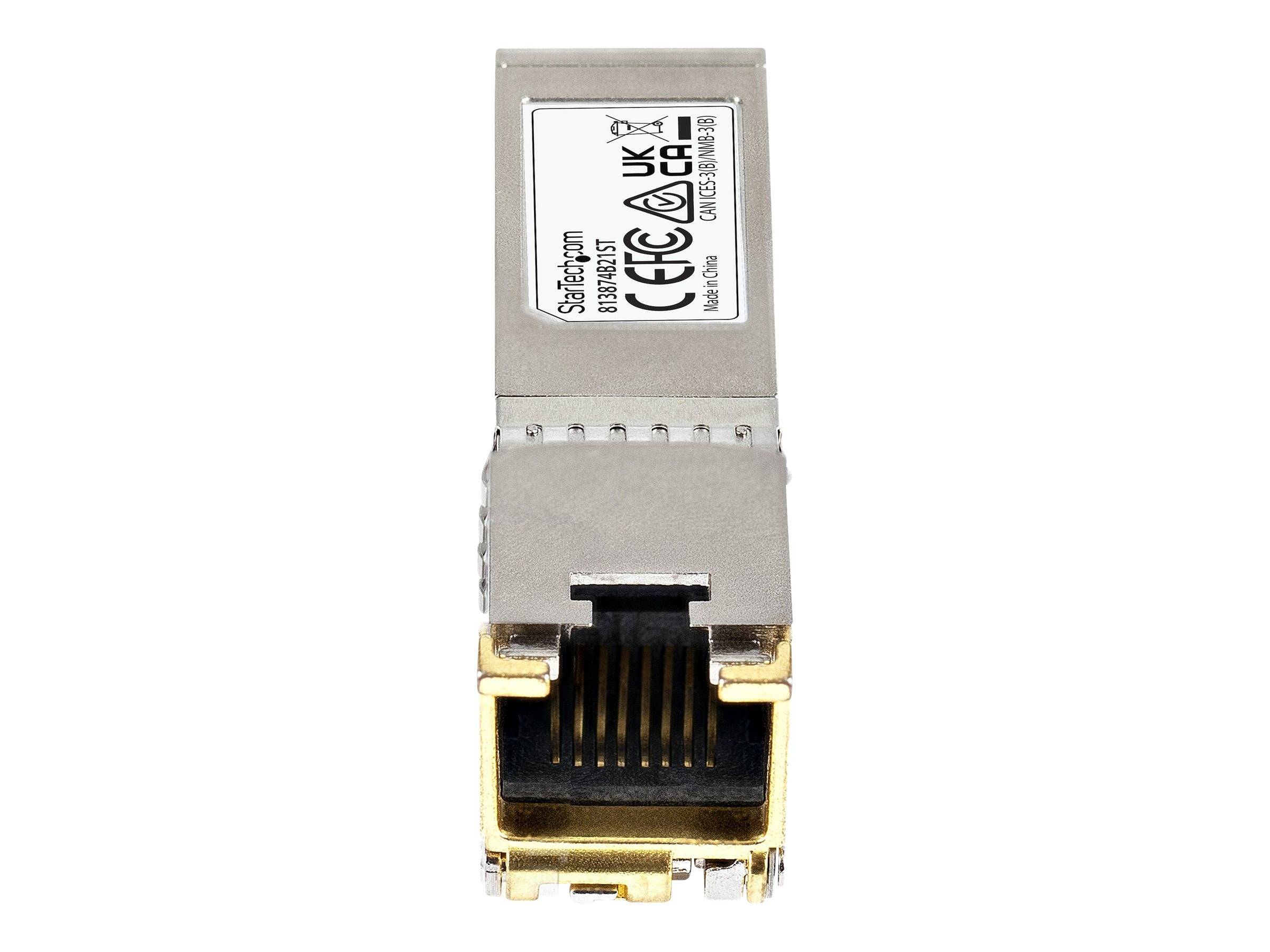 StarTech.com HP 813874-B21 compatibel SFP+ Transceiver module - koper -10GBASE-T - MSA conform - RJ45 SFP+ module - 30m-1