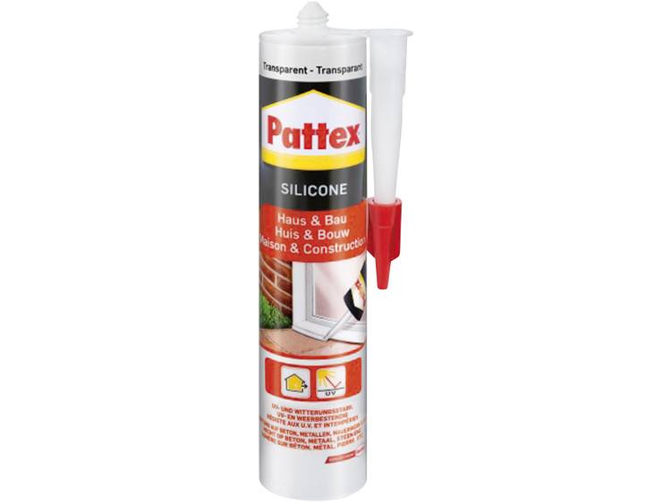 Pattex huis & bouw siliconekit transparant 300 ml