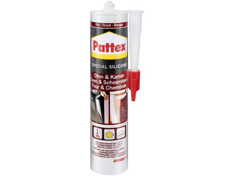 Pattex siliconekit oven & openhaard rood 300 ml