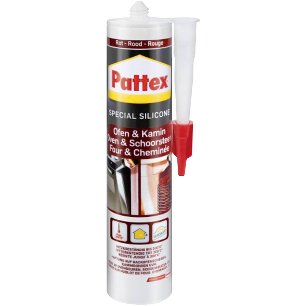 Pattex Oven & Openhaard Silicone rood 300 ml