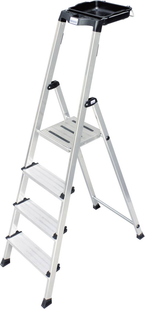 Krause  126535 Aluminium Trede voor trapladder  Werkhoogte (max.): 3.05 m Zilver DIN EN 131 4.9 kg