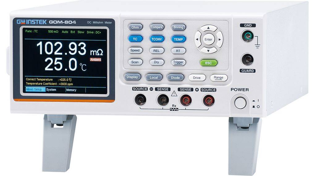 GW INSTEK GOM-804 Milli-ohm-meter; LCD TFT 3,5"; 320x240; Temp: -50÷399,9°C - 1 stuk-0