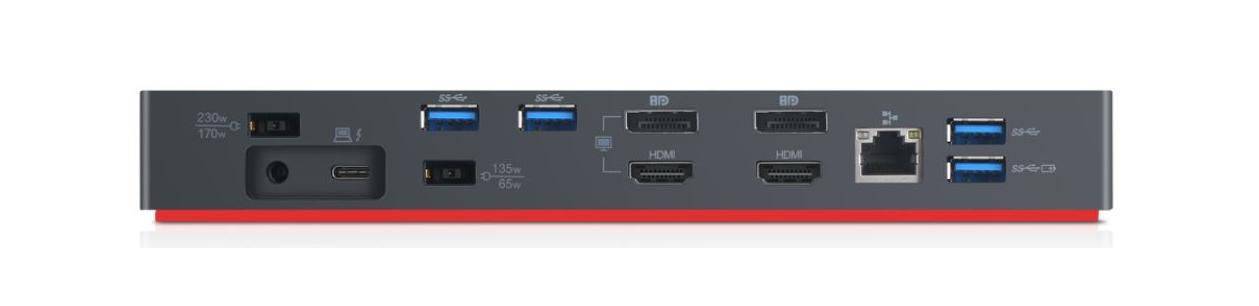 Lenovo 5x USB 3.0, Thunderbolt 3, 2x DisplayPort, 2x HDMI, 1x Ethernet, 525g-1