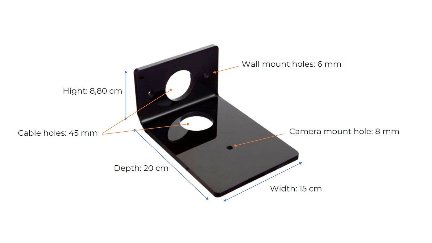 Vivolink 130x180mm acrylaat, transparant. Verzonden voor VLCAM230 PTZ-camera. (Inclusief VLCAMSCREW)-1