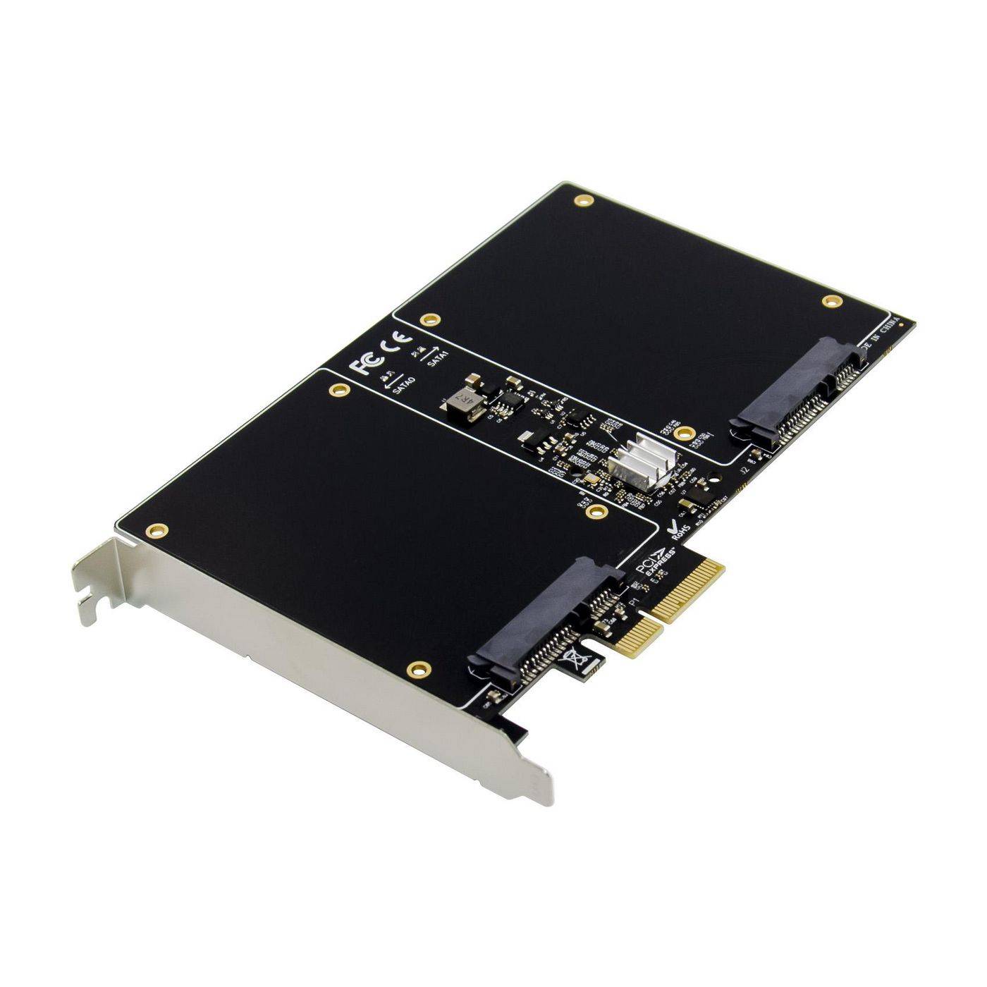 PX-SR-10257 - PCIe - SATA - Volledige hoogte / Laag profiel - PCIe 2.0 - Zilver - Zwart-0