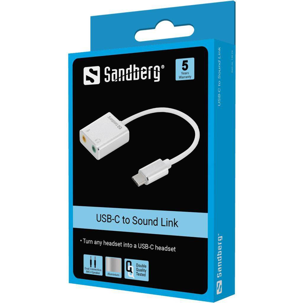 Sandberg USB-C naar Sound Link - geluidskaart - stereo-1