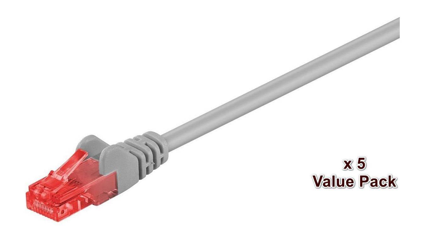 MicroConnect V-UTP615VP RJ45 Netwerkkabel, patchkabel 15 m Grijs 5 stuk(s)-0